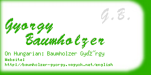 gyorgy baumholzer business card